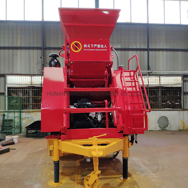Self Loading Concrete Machine Portable Cement Mixer Pump Mini Pan Concrete Mixer with Pump