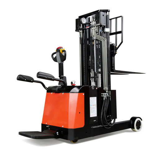 1.2 1.5ton Advanced Unique Walkie Electric Container Forklift Reach Truck for Narrow Aisle Pallet Handling Cqe12r/15r