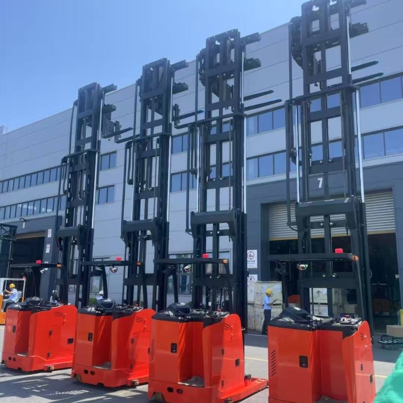 Factory Sale Narrow Aisle 3-Way Pallet Stacker Lift Machine Electric Reach Truck 2/1.5 Ton