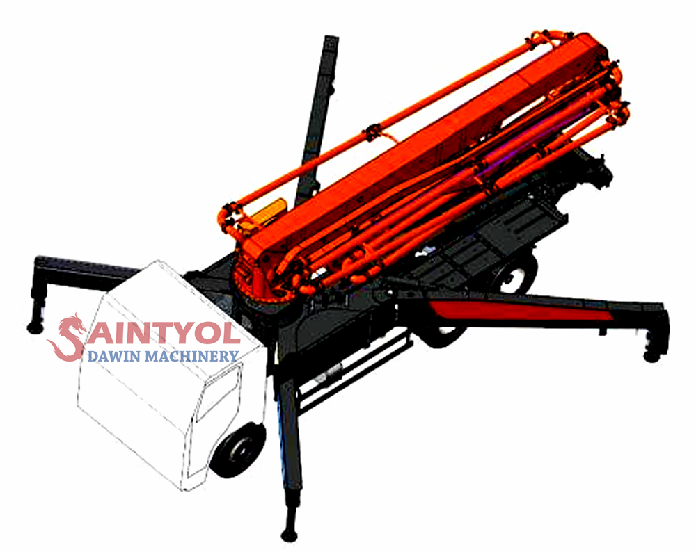 39m 5 Rz Truck Mounted Boom Concrete Pump Beton Pump Truck Upper Unit