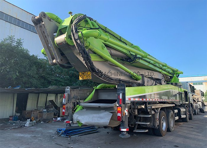 60m Zoomlion Renewed Beton Pump Mercedes Benz 6 Boom Section Pumping Truck Mounted Used Concrete Pump