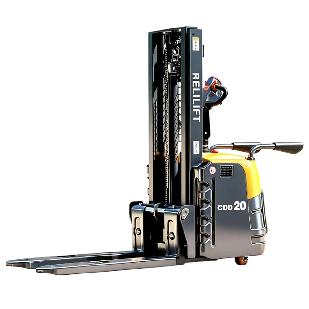 Versatile Low Interference 2t Yellow Electric Forklift Stacker for Paper Warehouse