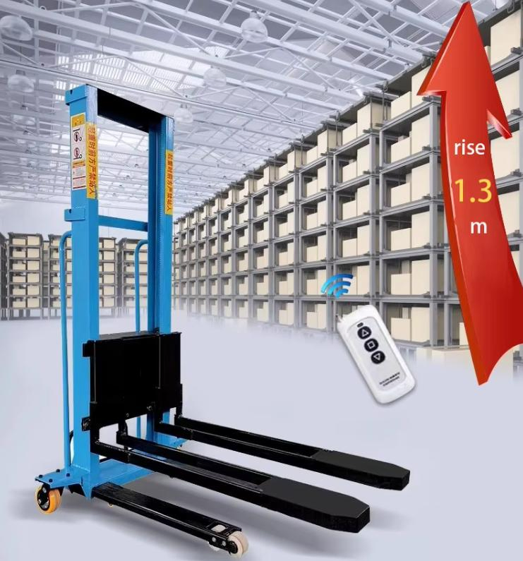 High Quality Full Electric Pallet Stacker 1000kg 1500kg Self-Lifting Pallet Loader Full Electric Self Loading Stacker Pallet Truck Lift Table