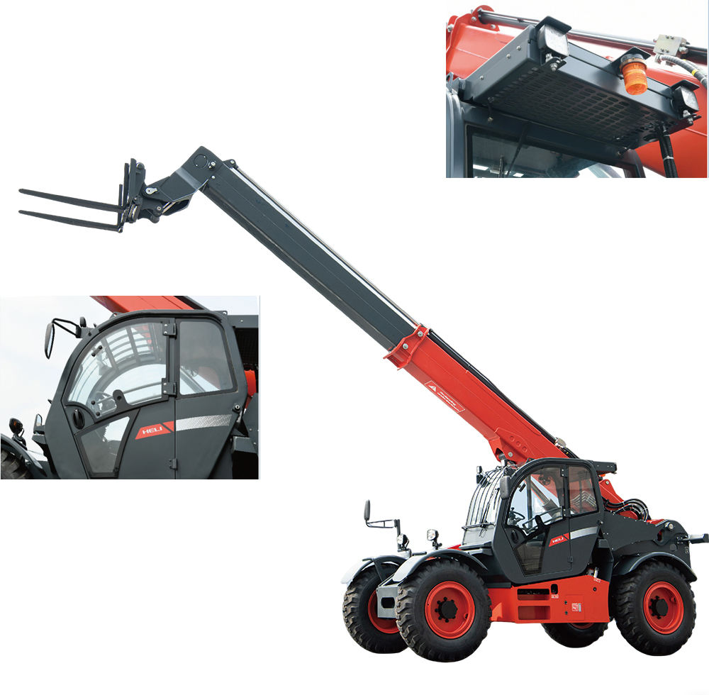 Heli CE EPA Telehandler Telescopic Forklift Diesel Forklift 3 Ton 5t 4WD Rough Rough Terrain Forklift Truck Warehouse Equipment