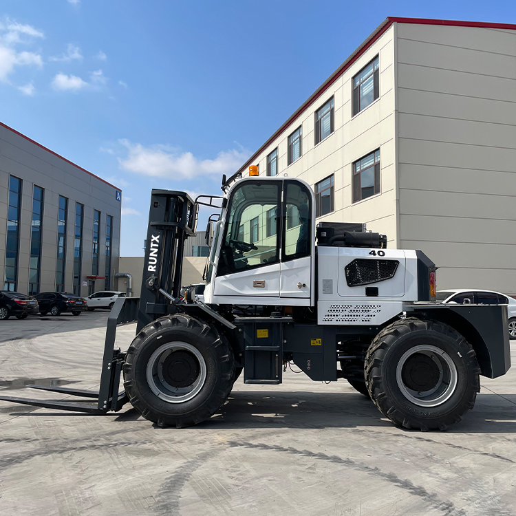 Runtx Heavy Duty Terrain Forklift Truck 3.5 Ton Capacity Fork Lift Truck Telehandler off Road All Rough Terrain Forklifts