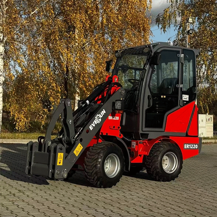 China Everun Er1220 CE EPA Compact Construction Gear Box Agricultural Farm Small Articulated Front End Chinese 1.2ton Mini Bucket Shovel Wheel Loader