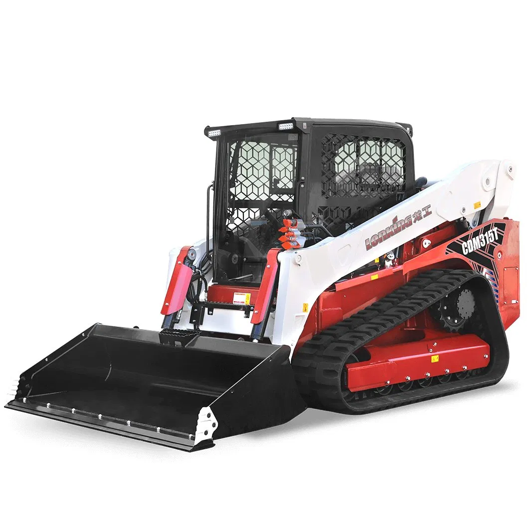 New Lonking Cdm315t 3.5 Ton Skid Steer Loader Compact Track Loader Earthmoving Machinery Factory Direct Price