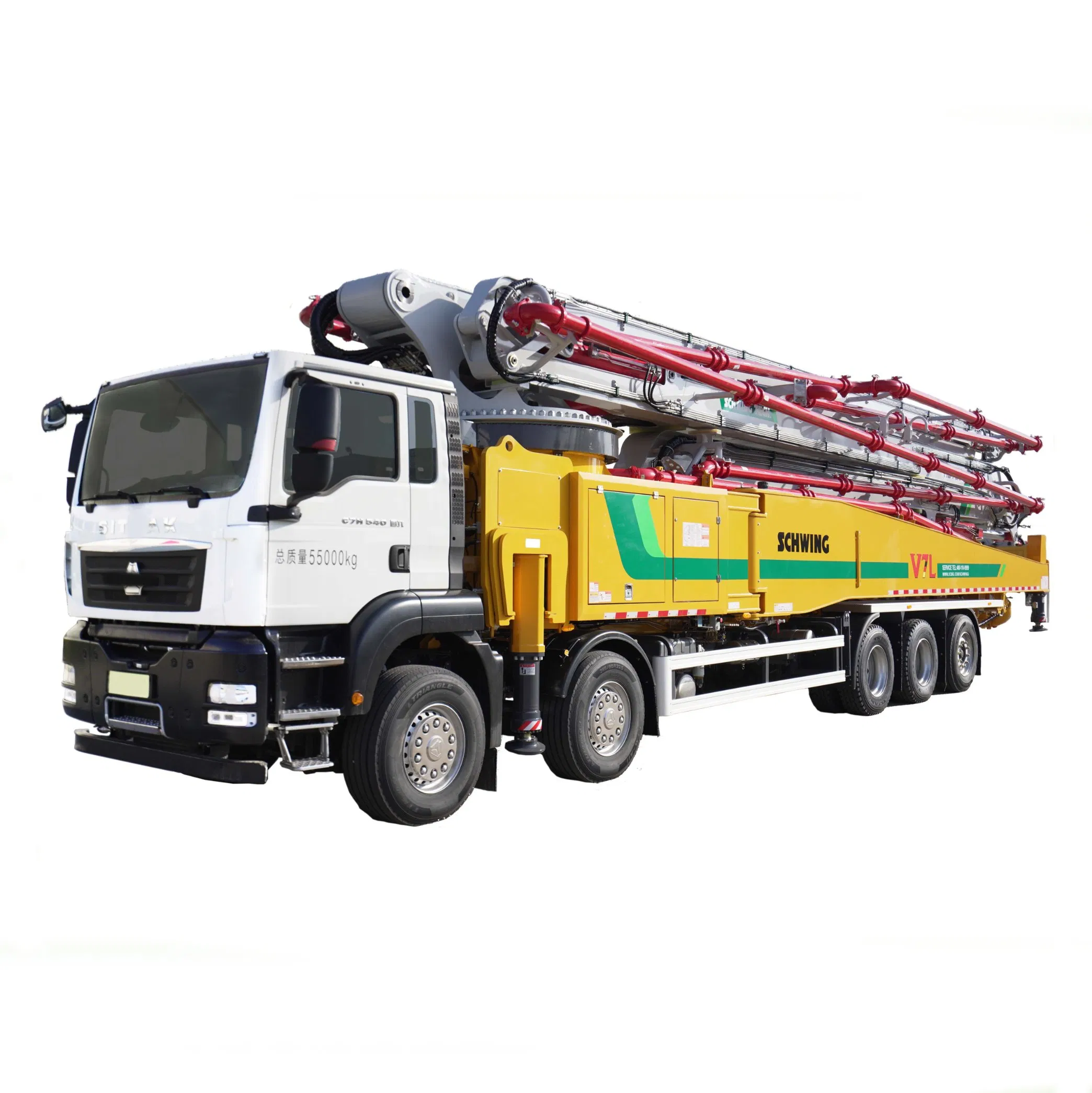 China Top Brand Schwing Diesel Engine Cement Pump Truck 62m 69m 72m 75m Truck-Mounted Concrete Pump Hb62V Hb69V Hb72V Hb75V