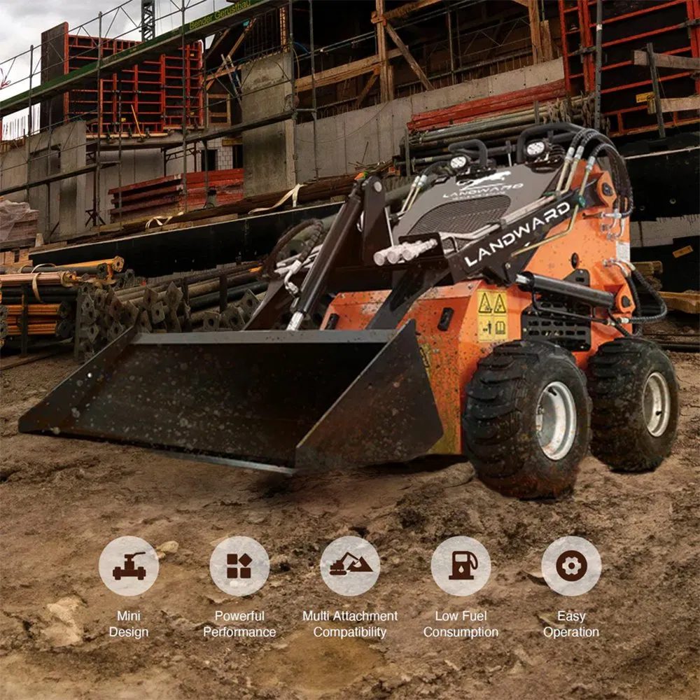 Official Hot Sale Farm Mini Skid Steer Loader Factory New Design Hydraulic Loading Transportation Machinery Compact Track Small Loader for Sale