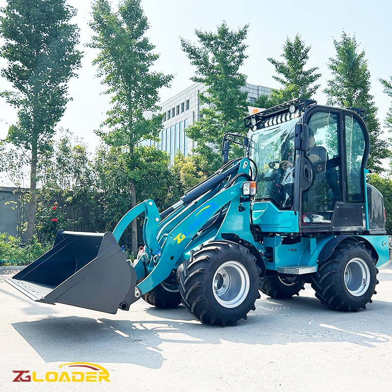 Myzg Zg1090 1-Ton Hydrostatic Drive Telescopic Boom Loader with Rops Cabin for Agricultural Use Mini Wheel Loader