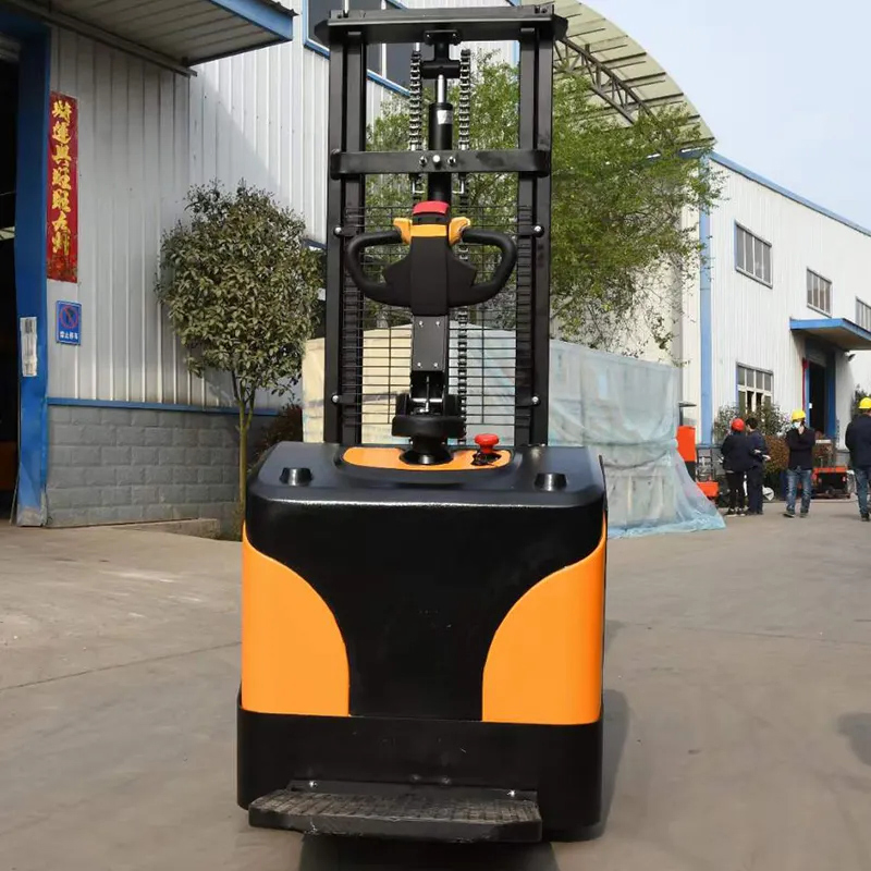 Hot Sale Factory Wholesale Small Electric Pallet Stacker Forklift Standing Type Warehouse Equipments