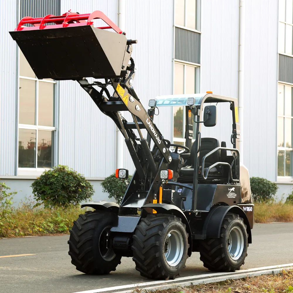 Landward 2.5 Ton W1160 Small 4*4 Wheel Loader China Manufacturers Production All Terrain Loading Transport Vehicle Articulated Mini Loader Wholesale for Sale