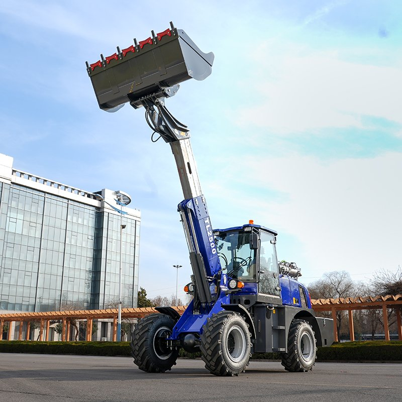 4WD CE 2.5t 3 T 5m Front Wheel Farm Construction Hydraulic Compact Small Telescopic Wheel Loader