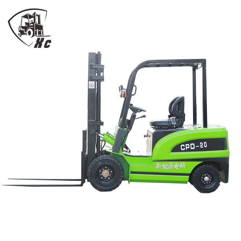 2000kg Hydraulic 4 Wheel Electric Side Loader Small Hydraulic Power Battery Forklift