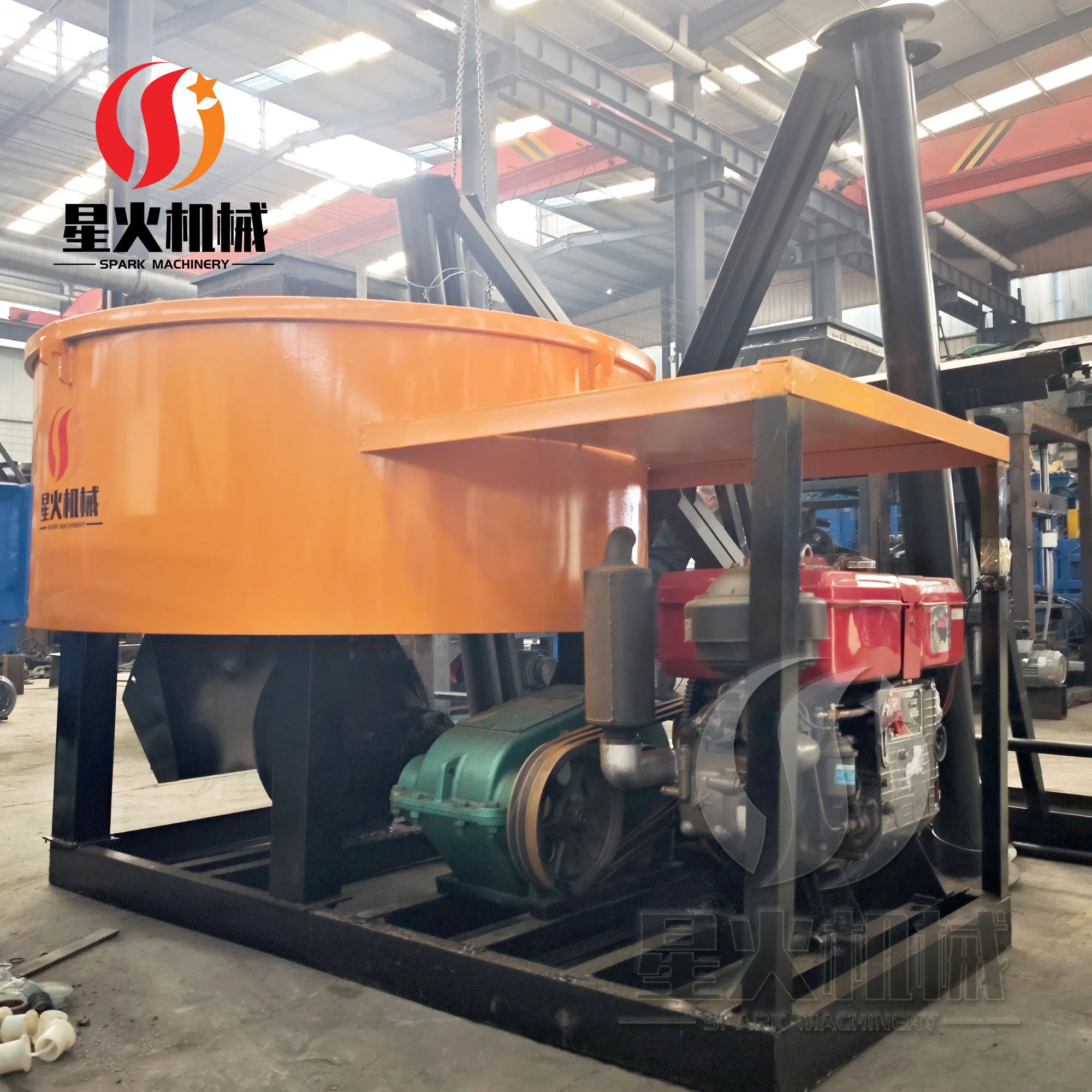 Customizable Jw 2000 Flexible Configuration Pan Concrete Mixer