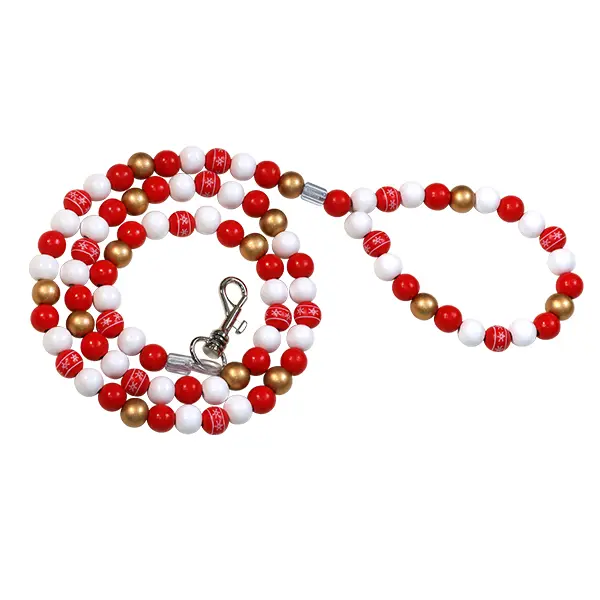 Discount Christmas Wooden Beaded Dog Leash | Festive Handmade Pet Leash with Decorative Wood Accents Supplier, Suppliers