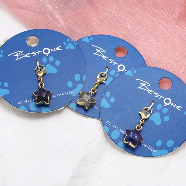 Star-Shaped Semi-Precious Gemstone Charms Detail