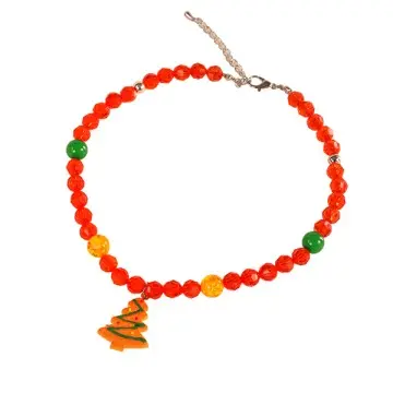 Festive Acrylic Christmas Pet Necklace 1