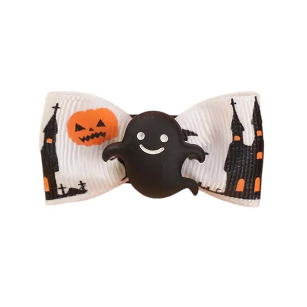 Wholesale Custom Halloween Pet Hair Clips – 3.2cm – Ghost & Pumpkin Designs – OEM Available
