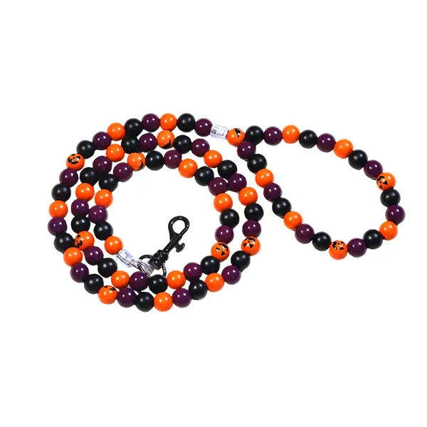 Wholesale Halloween Dog Leash – Wooden Beads – Custom Designs Available