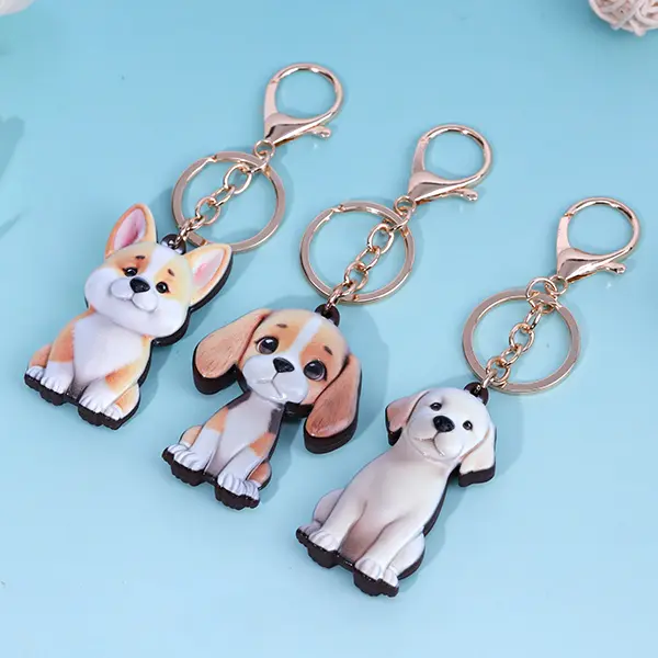 Wholesale Custom Vinyl Dog Breed Keychains – 12 Breeds – Durable & Cute Design – OEM/ODM Available
