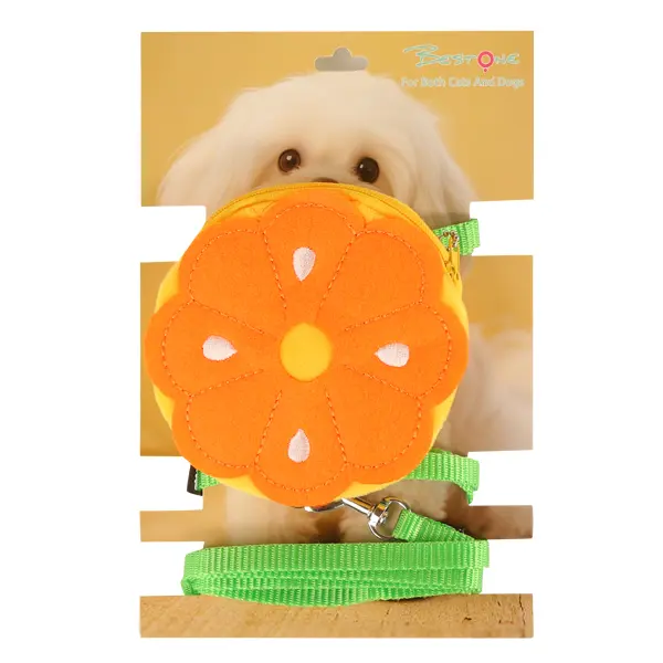 ODM Fruit & Veggie-Themed Pet Harness with 120cm Leash – Adjustable S Size – Strawberry, Carrot, Watermelon, Lemon – Wholesale Supplier, Factory