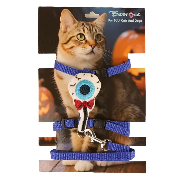 ODM Halloween-Themed Plush Pet Leash & Harness Set – Spider, Ghost, Pumpkin, Skull Designs – S Size – 120cm – Wholesale Manufacturer, Factory