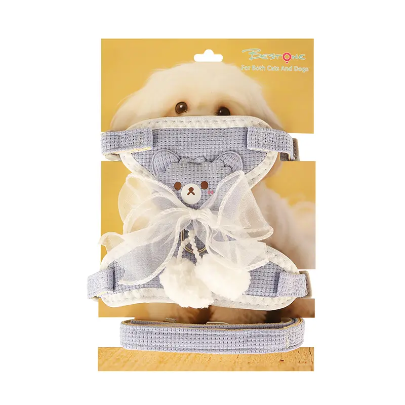 OEM Cute Bear Mesh Pet Harness and Leash Set – Nylon Suppliers, Factory