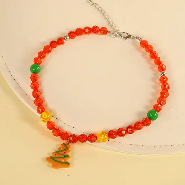 Custom Festive Acrylic Christmas Pet Necklaces – Adorable Holiday Cookie Designs Exporter, Exporters