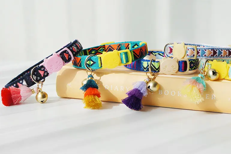 Exquisite Collection of Cat Collars Detail