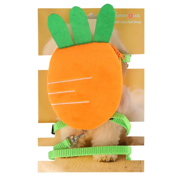 ODM Fruit & Veggie-Themed Pet Harness with 120cm Leash – Adjustable S Size – Strawberry, Carrot, Watermelon, Lemon – Wholesale Supplier, Factory