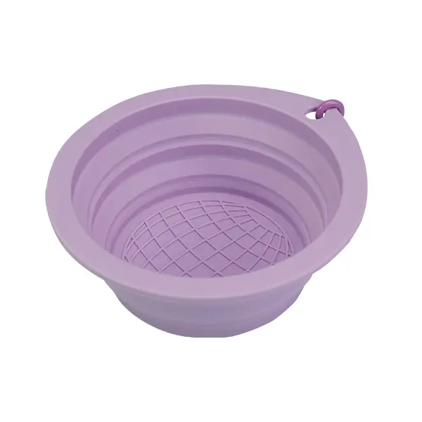 Wholesale Earth-Shaped Silicone Foldable Pet Bowl – 13×14cm – Purple / Pink / Blue – Wholesale & OEM Available Exporter, Exporters