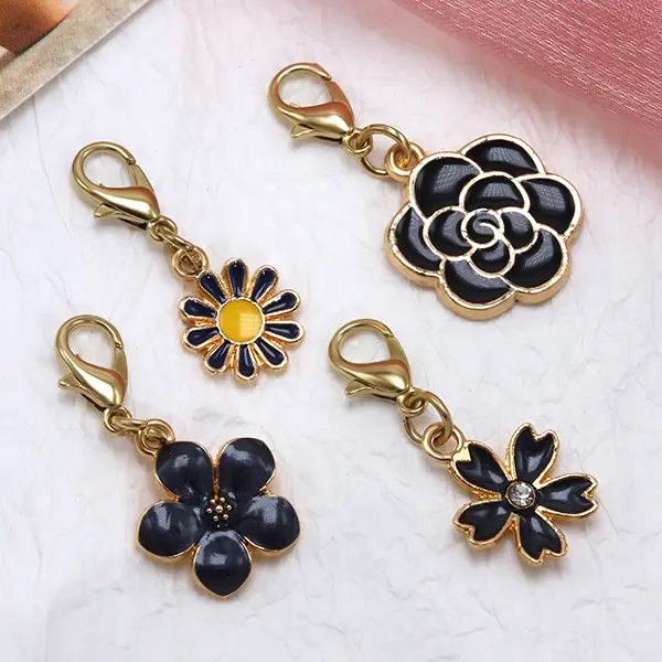 OEM Enchanting Pet Collar Charms: A Floral, Butterfly & Fishbone Delight Manufacturers, Factories