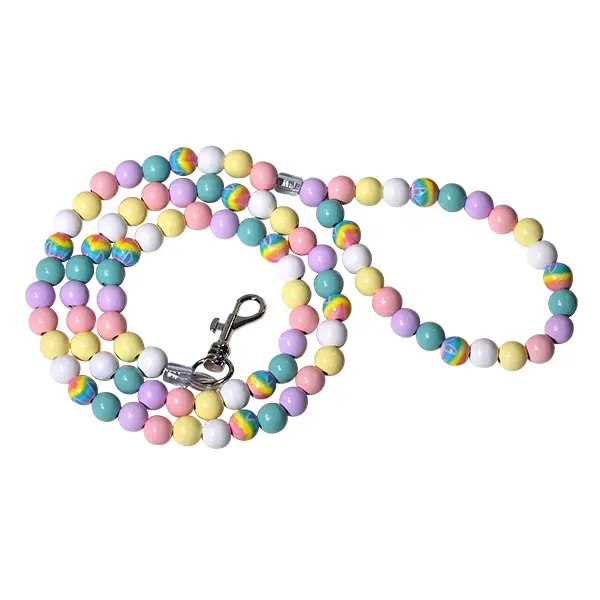 OEM Easter Wooden Beaded Dog Leash | Spring-Themed Handmade Pet Leash with Decorative Wood Beads Supplier, Suppliers