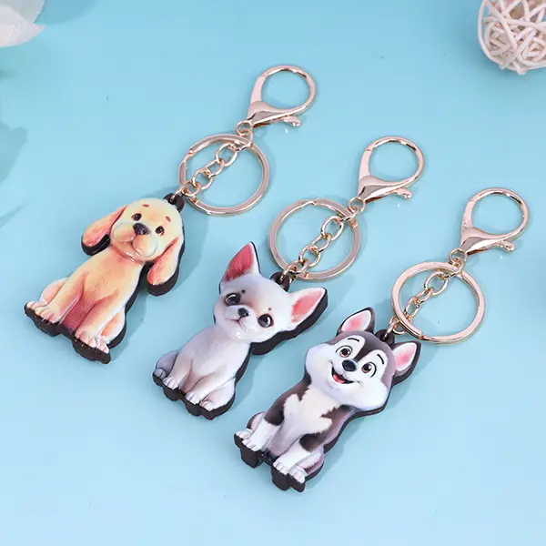 Wholesale Custom Vinyl Dog Breed Keychains – 12 Breeds – Durable & Cute Design – OEM/ODM Available