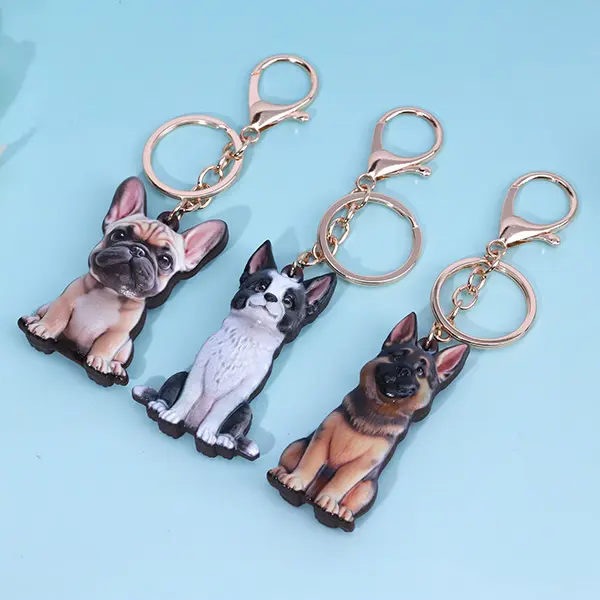 Wholesale Custom Vinyl Dog Breed Keychains – 12 Breeds – Durable & Cute Design – OEM/ODM Available