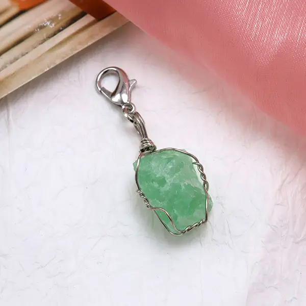 Wholesale Golden Thread Wrapped Semi-Precious Gemstone Charms for Pet Collars 2 Manufacturers, Supplier