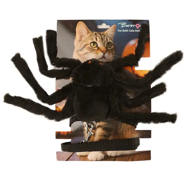 ODM Halloween-Themed Plush Pet Leash & Harness Set – Spider, Ghost, Pumpkin, Skull Designs – S Size – 120cm – Wholesale Manufacturer, Factory