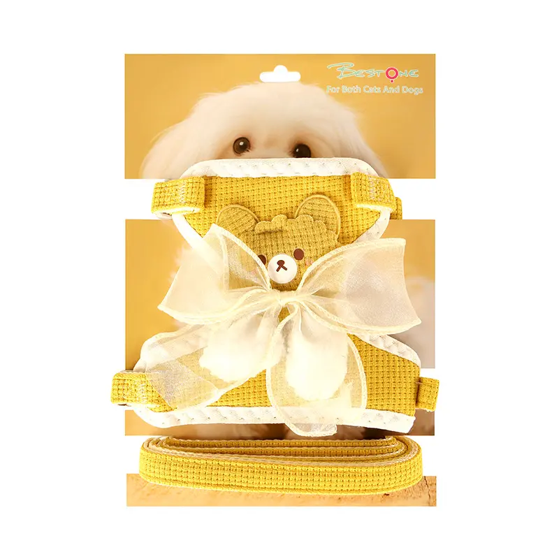 OEM Cute Bear Mesh Pet Harness and Leash Set – Nylon Suppliers, Factory