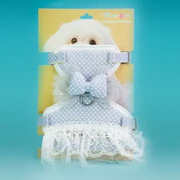 Polka Dot Lace Bow Pet Harness