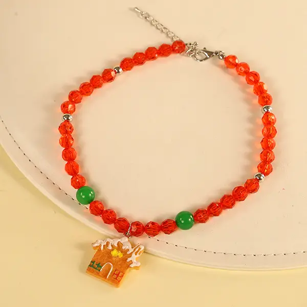 Custom Festive Acrylic Christmas Pet Necklaces – Adorable Holiday Cookie Designs Exporter, Exporters
