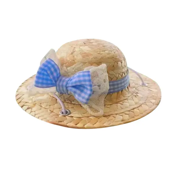Custom Customizable Straw Pet Hats – Frog, Sunflower, Bow Designs – S/M/L Sizes – Breathable & Lightweight – Wholesale Supplier, Factories