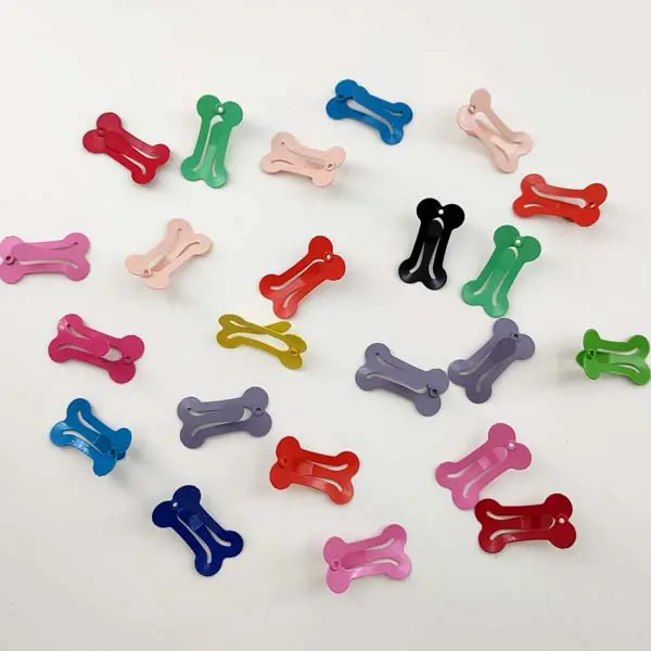 Wholesale Customizable Pet Hair Clips – Bone Zircon Design – 2.5×1.5cm – OEM Supported