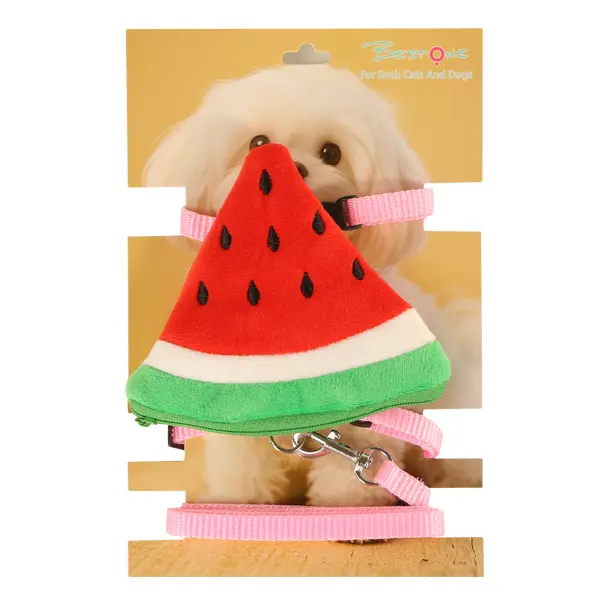 ODM Fruit & Veggie-Themed Pet Harness with 120cm Leash – Adjustable S Size – Strawberry, Carrot, Watermelon, Lemon – Wholesale Supplier, Factory