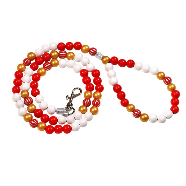 Discount Christmas Wooden Beaded Dog Leash | Festive Handmade Pet Leash with Decorative Wood Accents Supplier, Suppliers