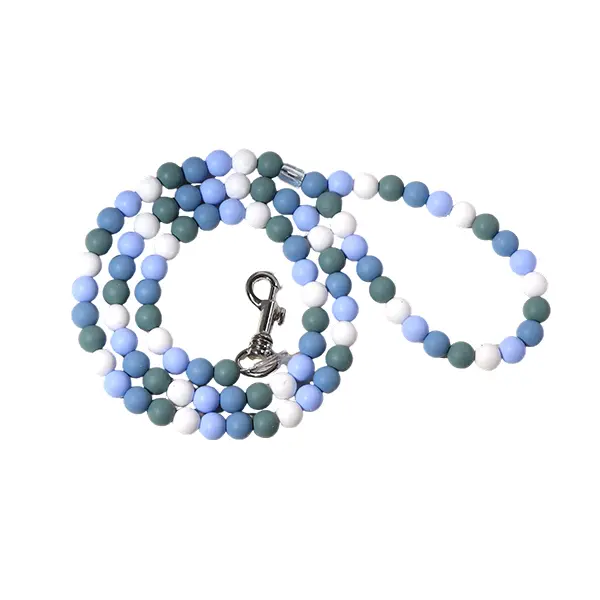 Wholesale Customizable Silicone Beaded Dog Leash – Multi-Color Options – OEM Available
