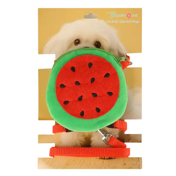 ODM Fruit & Veggie-Themed Pet Harness with 120cm Leash – Adjustable S Size – Strawberry, Carrot, Watermelon, Lemon – Wholesale Supplier, Factory