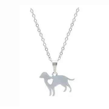 Modernistic Cat Silhouette Pet Pendant Necklace