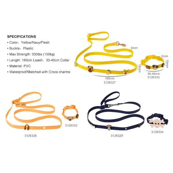 Wholesale Custom PVC Dog Leash – Perforated Design – 180cm Long
