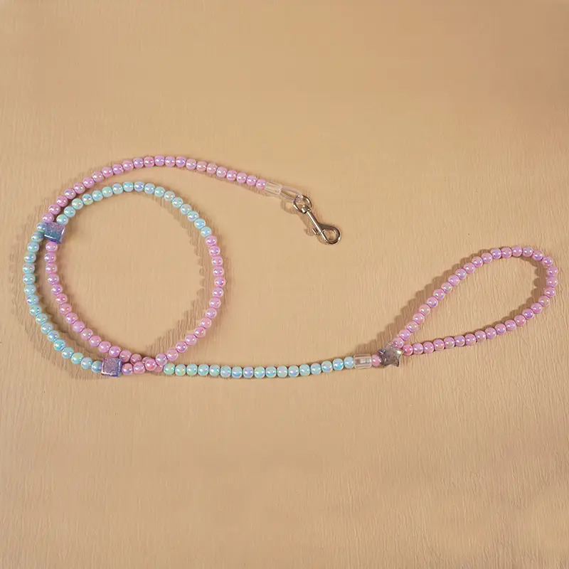 Custom Aurora Star Beaded Pet Leash – 10mm Acrylic Beads – 130cm Factories, Exporter